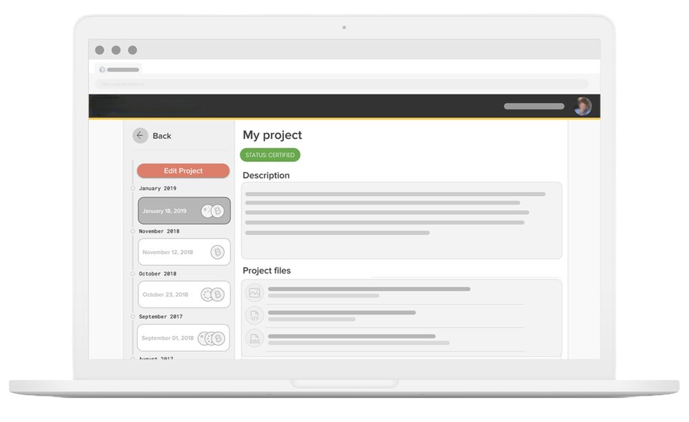 AVEARA project management interface showing certified status and timeline