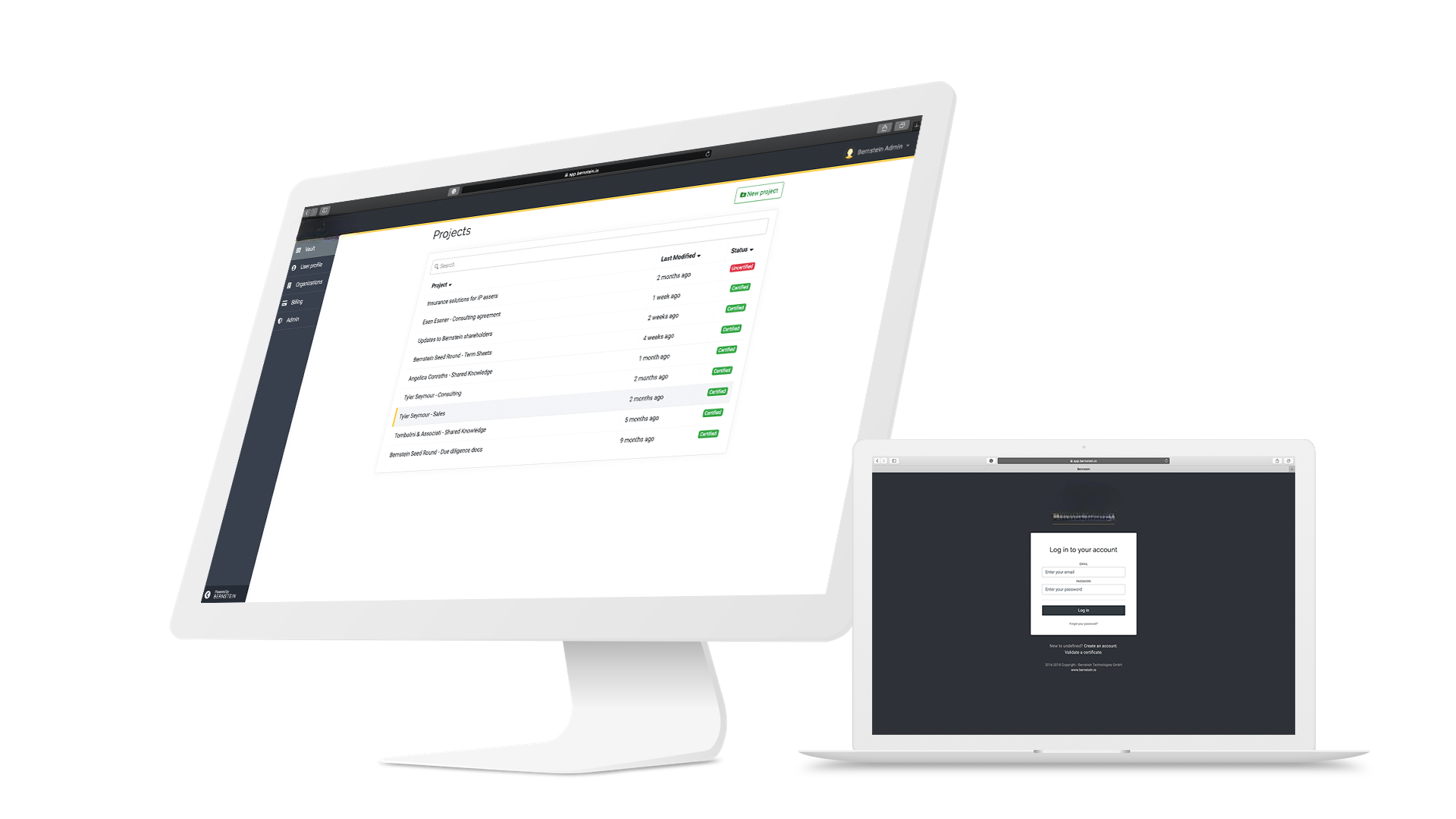 AVEARA secure project storage interface